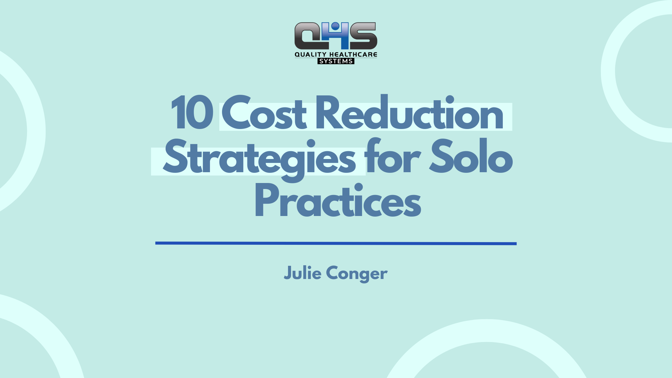 Cost reduction strategies for solo practices