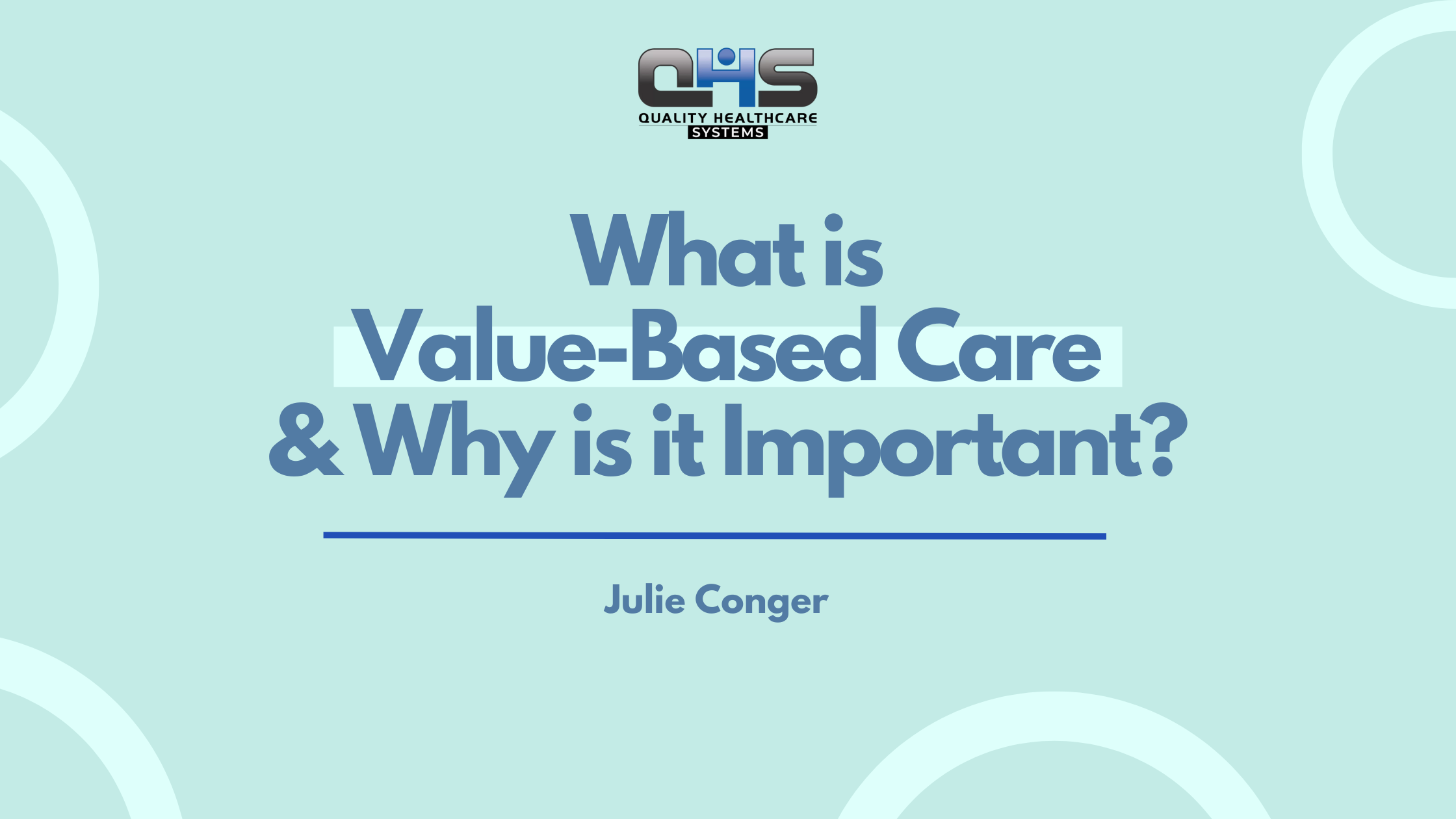 What is value based care?