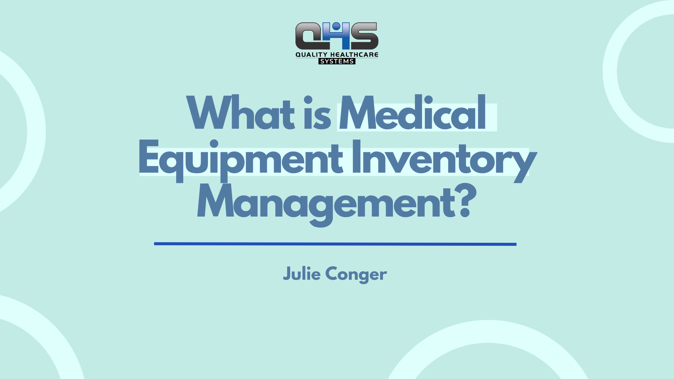 Medical equipment & supplies inventory management