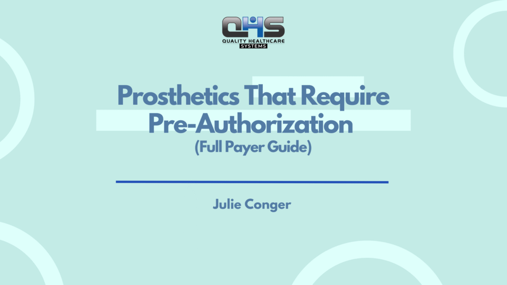 Prosthetics That Require Pre-Authorization