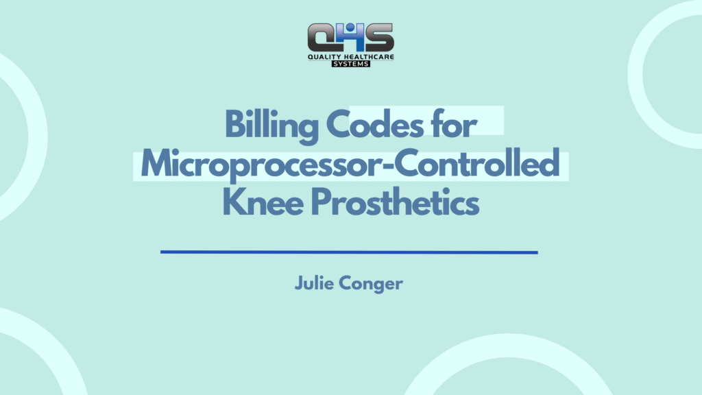 billing code for microprocessor knee prosthetic